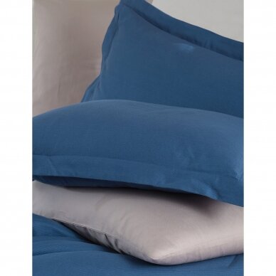 Dviejų antklodžių patalynės komplektas MARIE CLAIRE KYLIAN Indigo/Grey 2*160x220, 7 dalys