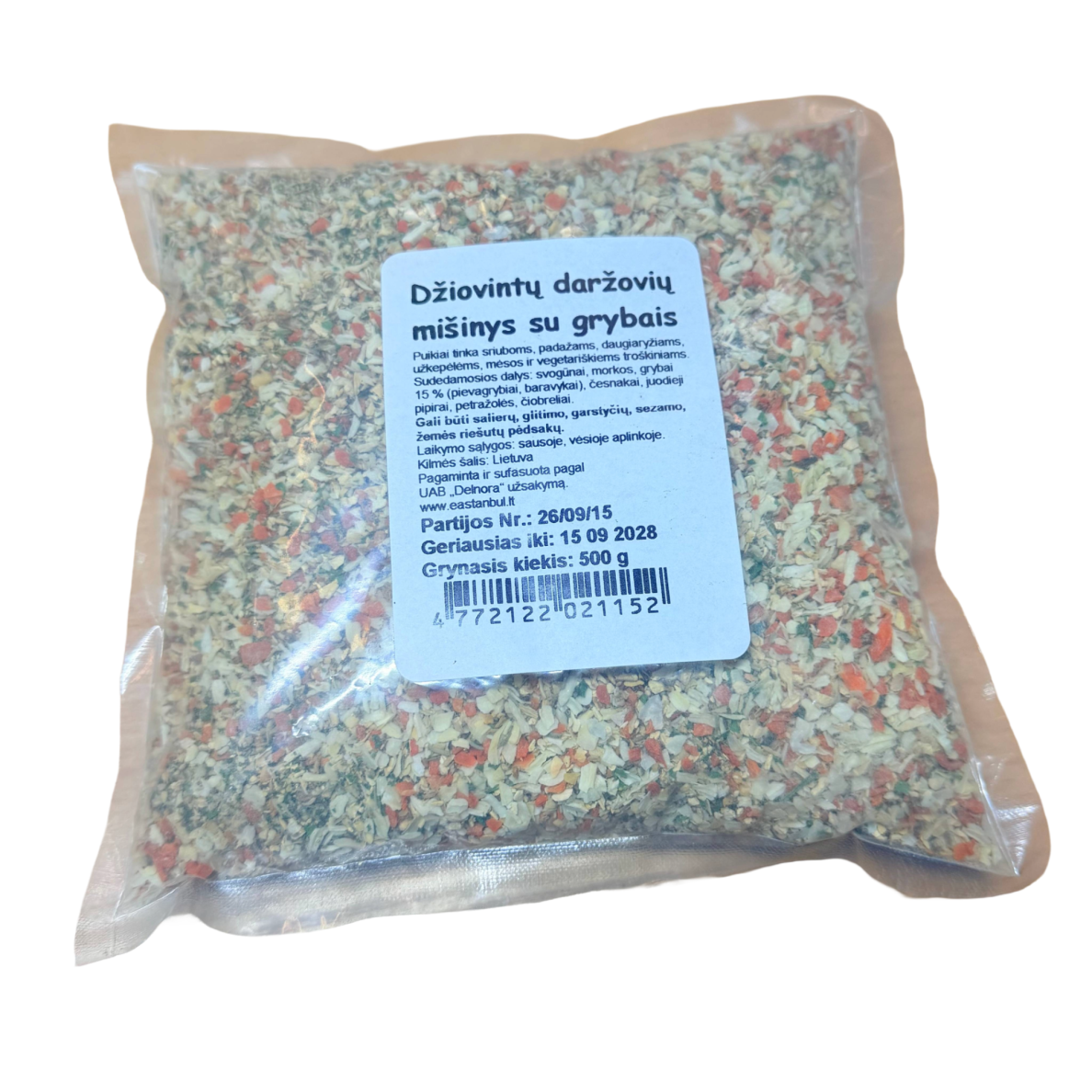 Džiovintų daržovių mišinys su grybais, 500 g