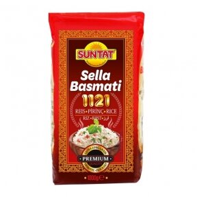 Ilgagrūdžiai BASMATI ryžiai SUNTAT SELLA PREMIUM 1121, 1 kg