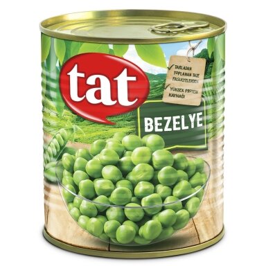 Konservuoti virti žali žirniai TAT, 420g(255g)