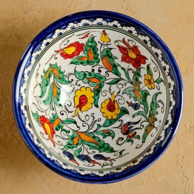 Kosa "Gėlės", 18 cm, didelė, mėlyna 6776442