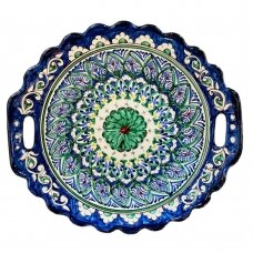 Leganas - padėklas (uzbekiška lėkštė) Rištan skersmuo 32 cm