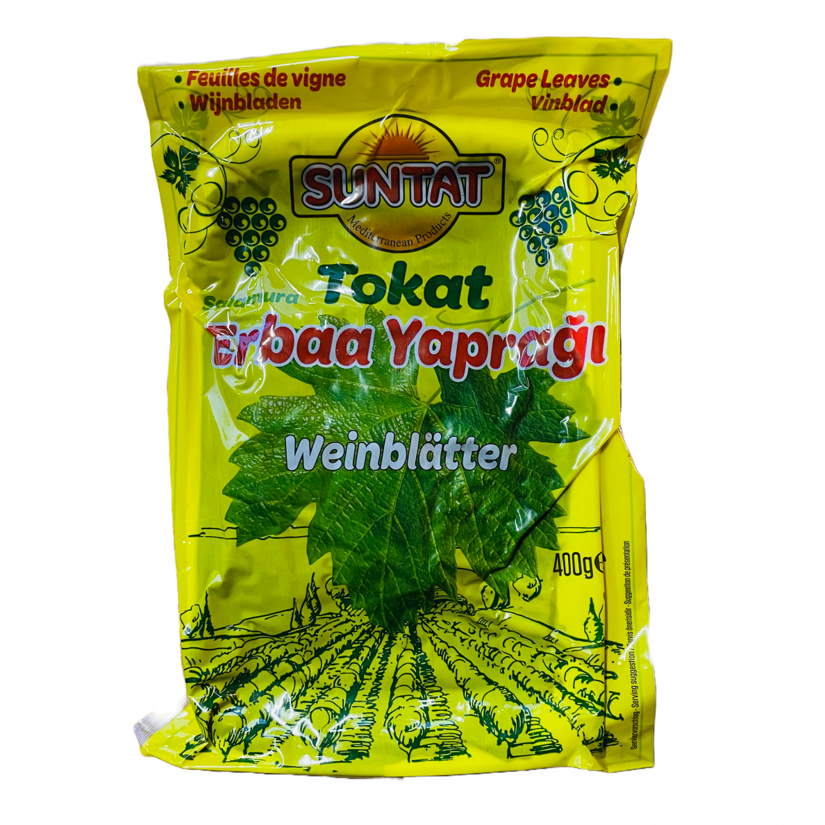 Marinuoti vynuogių lapai SUNTAT, 400g Marinuoti vynuogių lapai SUNTAT, 400g
