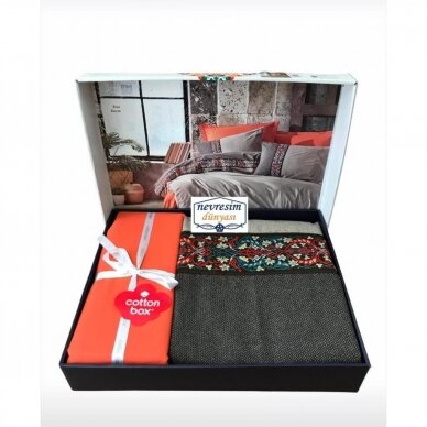 Dvigubas patalynės užvalkalų komplektas COTTON BOX True Cinnamon 200x220 cm 3